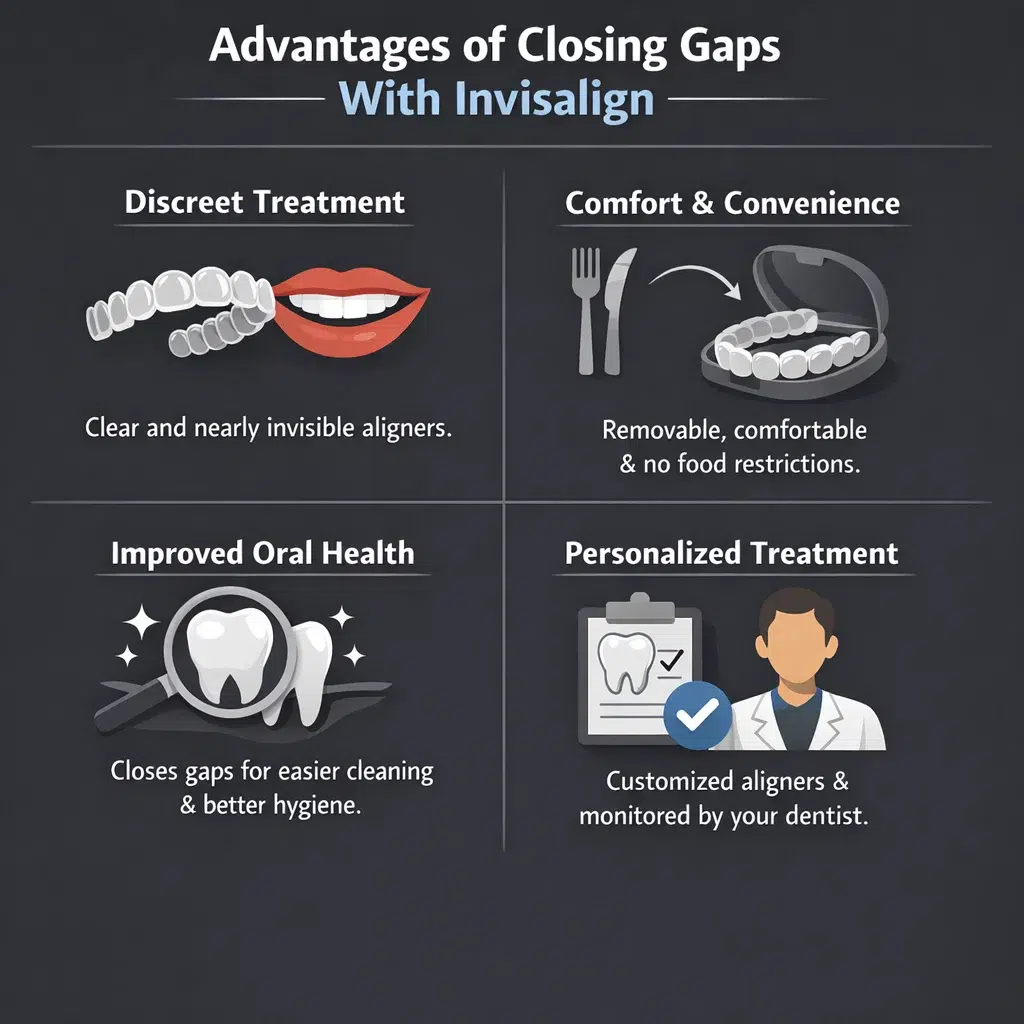 advantages of closing gaps with invisalign