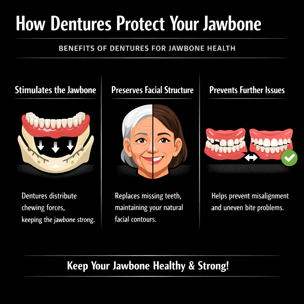 how dentures protect jawbone