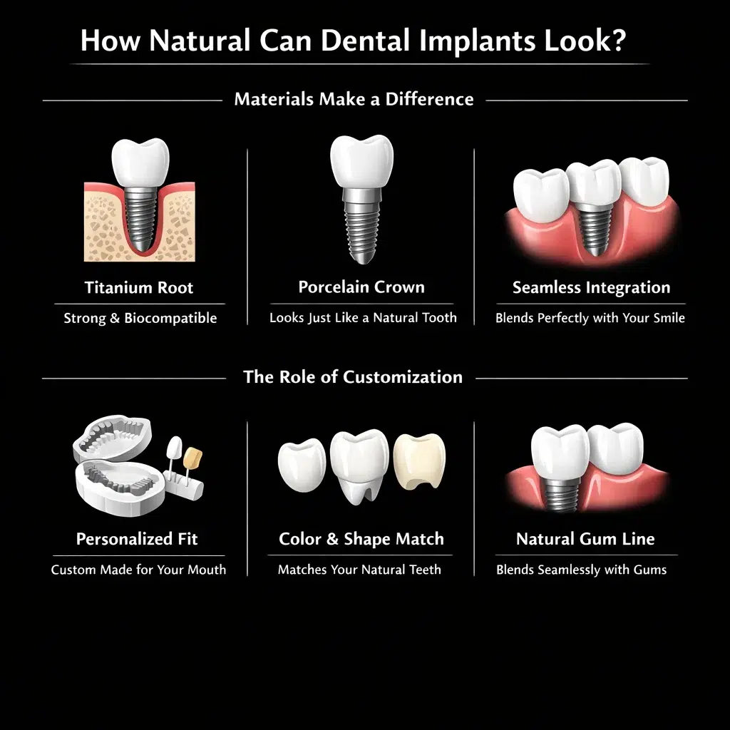 how natural dental implants can look