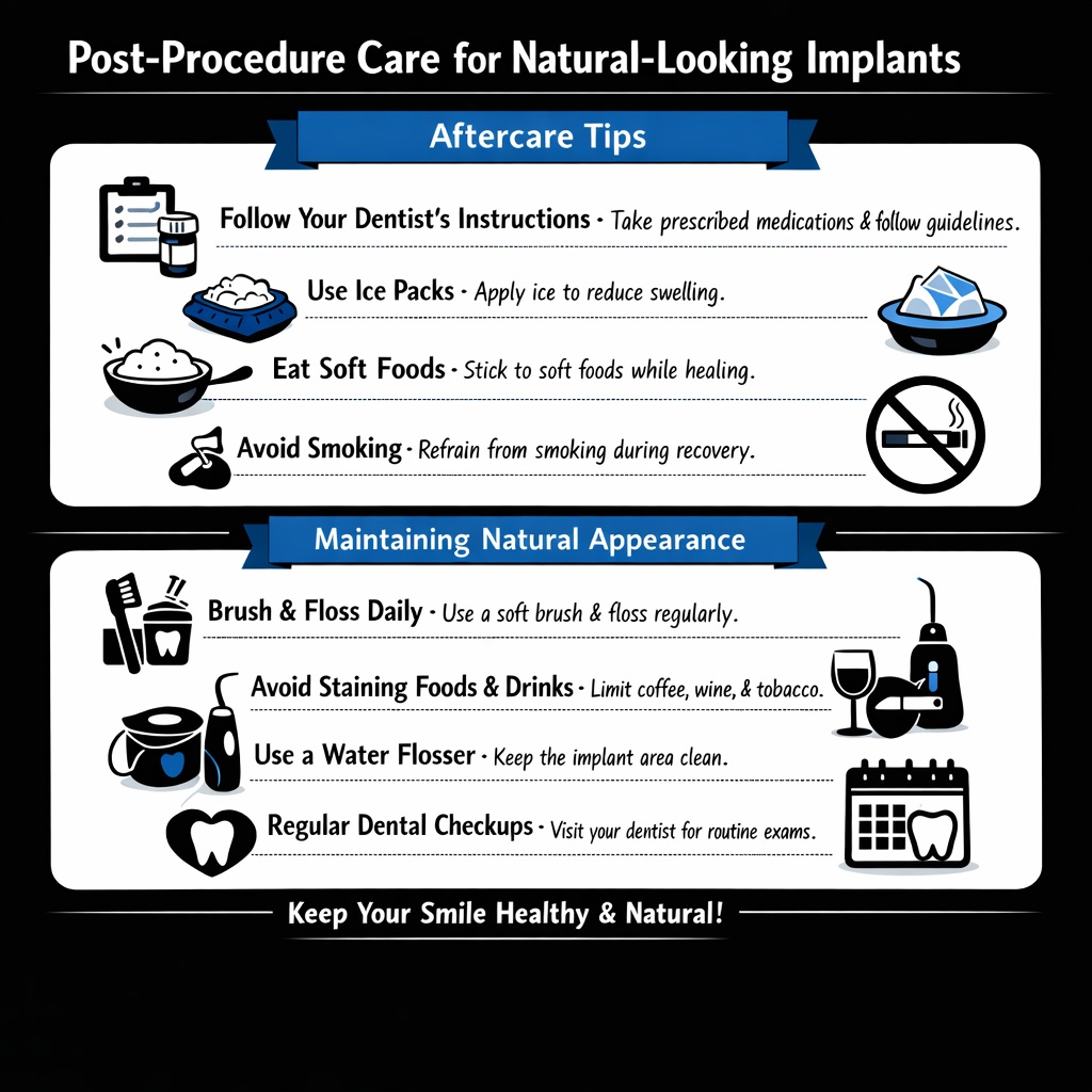 post procedure cares for natural looking implants